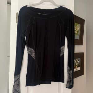 Sophisticated Black Lace Women's Long Sleeve Top